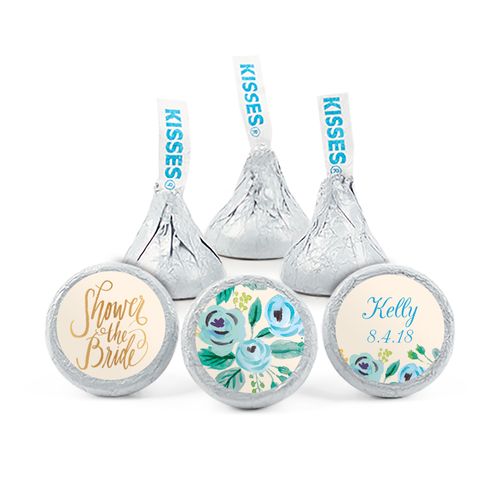 Personalized Bridal Shower Something Blue Hershey's Kisses