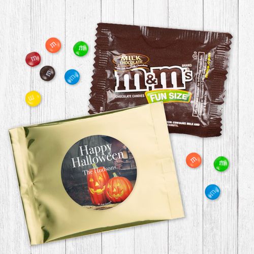 Personalized Halloween Pumpkin Greetings Milk Chocolate M&Ms