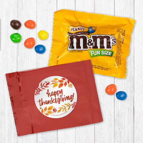 Personalized Bonnie Marcus Thanksgiving Fall Foliage Peanut M&Ms