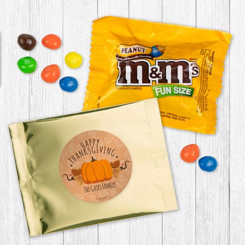 Personalized Thanksgiving Pumpkin Patch Peanut M&Ms