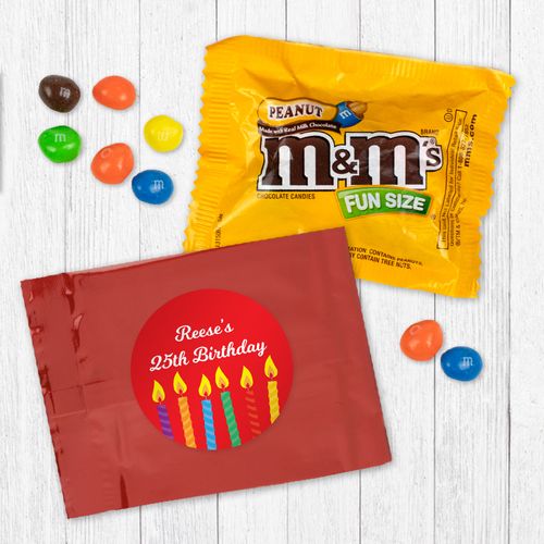 Personalized Birthday Candles Peanut M&Ms