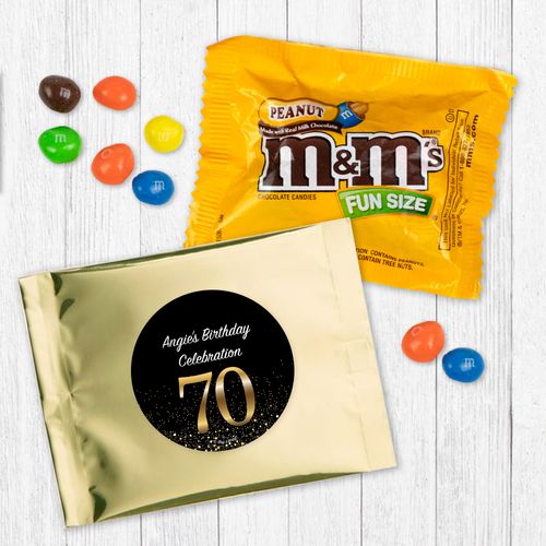 Personalized 70th Milestone Birthday 70 Elegant Birthday Bash Peanut M&Ms