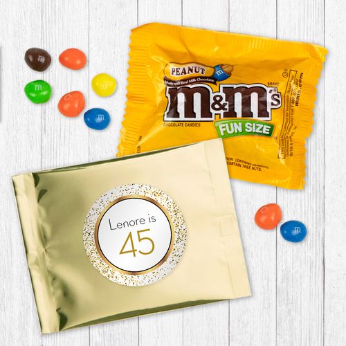 Personalized Birthday Glimmering Gold Peanut M&Ms