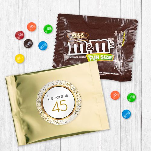 Personalized Birthday Glimmering Gold Milk Chocolate M&Ms