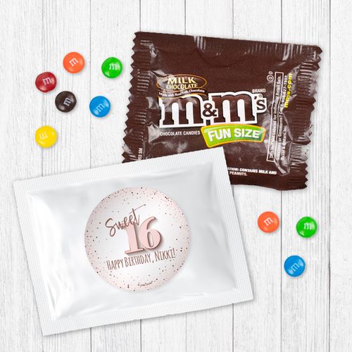 Personalized Sweet 16 Confretti Celebration Milk Chocolate M&Ms