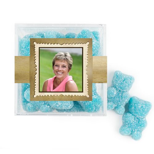 Personalized Milestones 50th Birthday Years in the Making JUST CANDY® favor cube with Sugar Sanded Gummy Bears