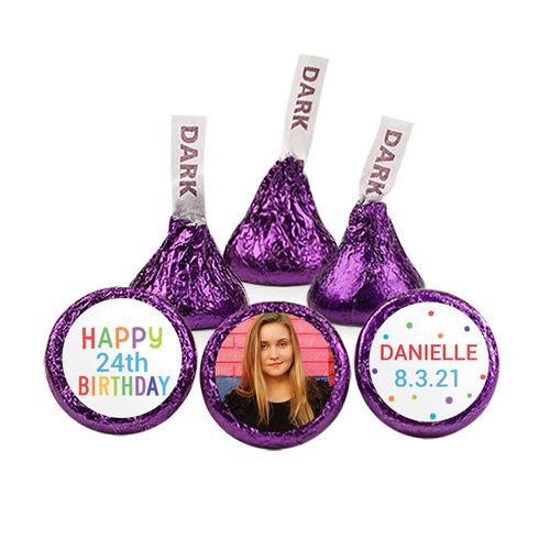 Personalized Colorful Happy Birthday Hershey's Kisses