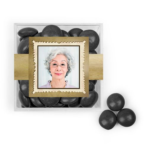 Personalized Milestone 70th Birthday Years in the Making JUST CANDY® favor cube with Just Candy Milk Chocolate Minis