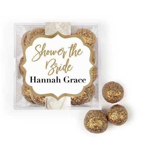 Personalized Bridal Shower Shower the Bride JUST CANDY® favor cube with Prosecco Cordials