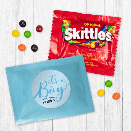 Personalized It's a Boy! Baby Boy Announcement Skittles