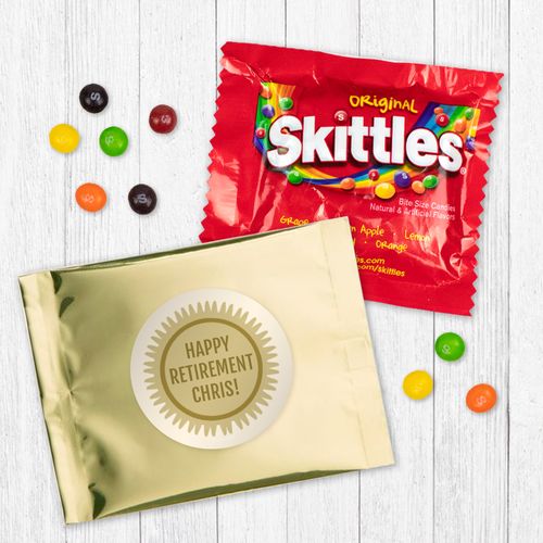 Personalized Retirement Certificate Skittles