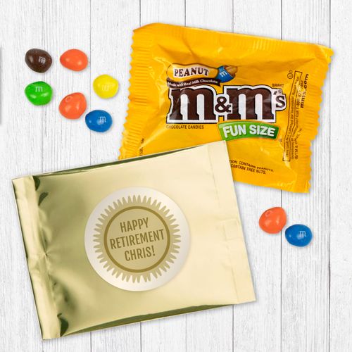 Personalized Retirement Certificate Peanut M&Ms