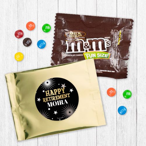 Personalized Retirement Fireworks Milk Chocolate M&Ms