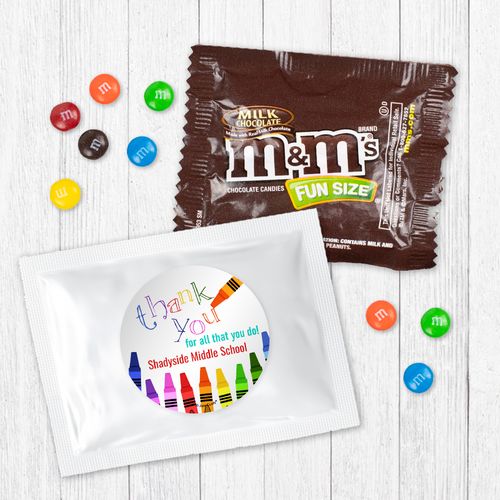 Personalized Teacher Appreciation Thank You M&Ms Favor Bag