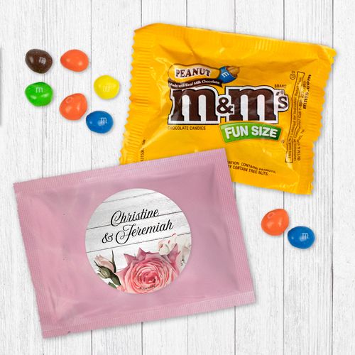 Personalized Wedding Elegant Arrangement Peanut M&Ms Favor Bag