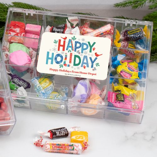 Colorful Happy Holiday Candy Tackle Box