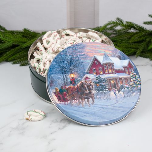 Dashing Through The Snow Holiday Pretzel Gift Tin (approx. 80 pcs)