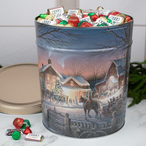 Add Your Logo Trimming the Tree 16 lb Hershey's Mix Gift Tin