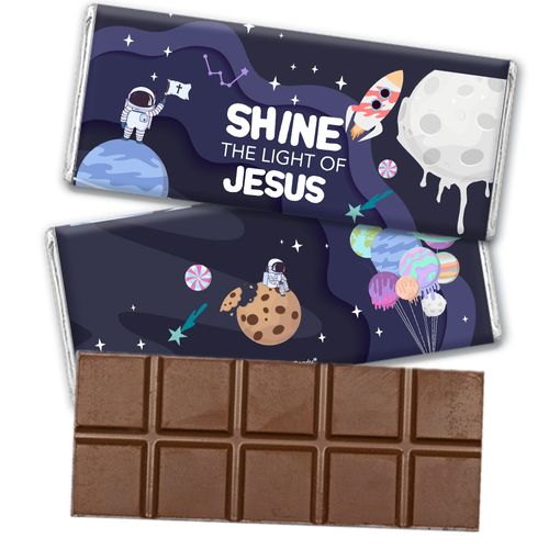 Personalized Shine The Light of Jesus Belgian Chocolate Bar