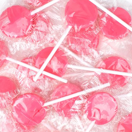 Just Candy Pink Flat Lollipops