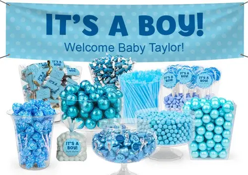 Birth Announcement Candy Tables