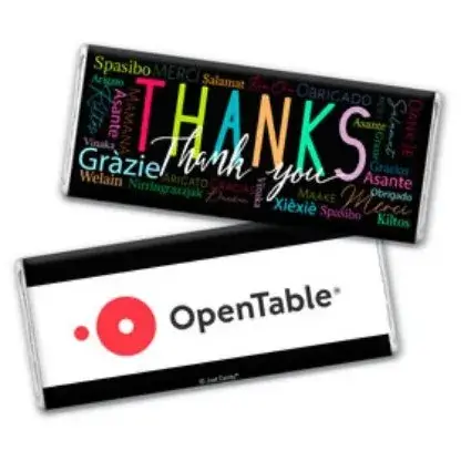 Personalized Thank You Wrapped Chocolate Bars