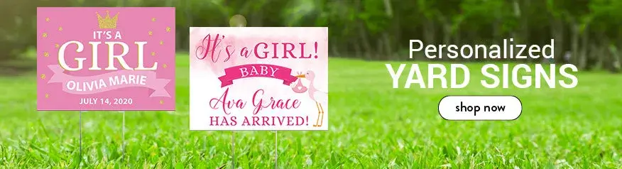 Girl Birth Announcement Yard Signs