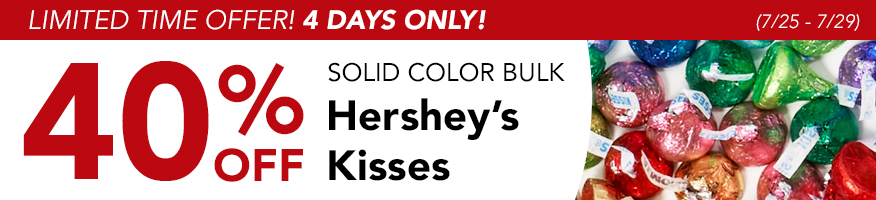 4 Days Only - 40% Off Solid Color Bulk Hershey's Kisses