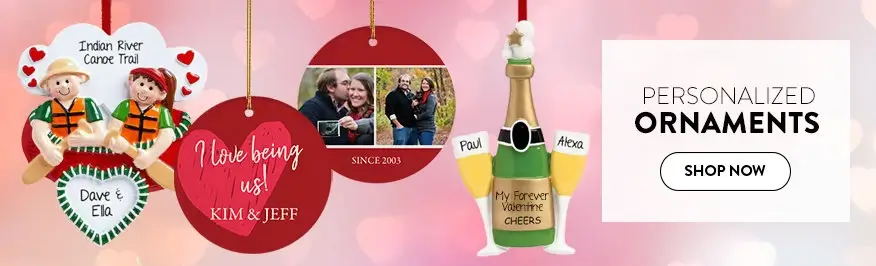 Personalized Valentine's Day Ornaments