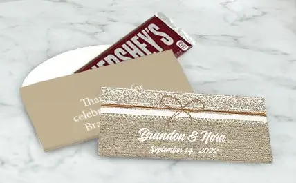 Personalized Wedding Chocolate Bars in a Gift Box