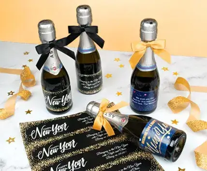 Personalized New Year's Eve Water Bottle Labels