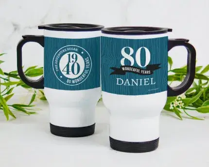 personalized birthday handle travel mugs