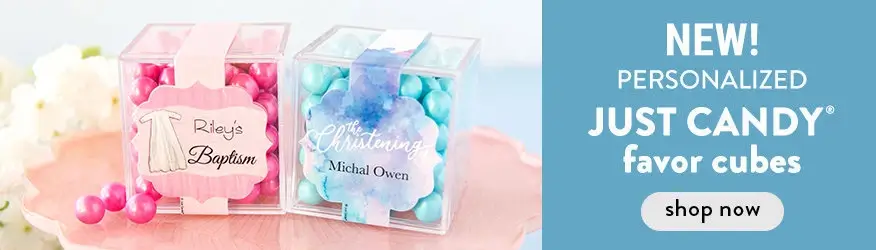 Shop new Personalized JUST CANDY favor cubes