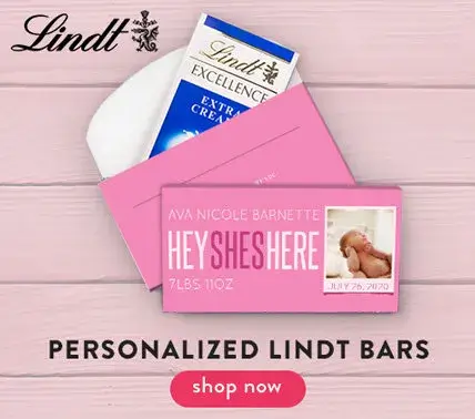 Personalized Girl Announcement Lindt Boxes
