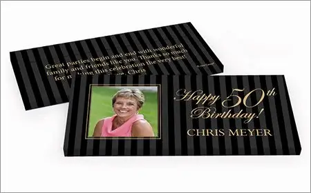 Milestone Birthday Personalized Gift Box with Candy Bar