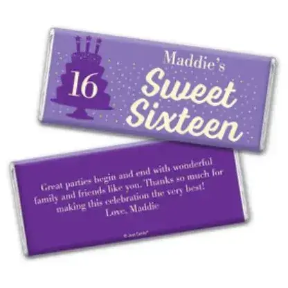 personalized first birthday chocolate bars