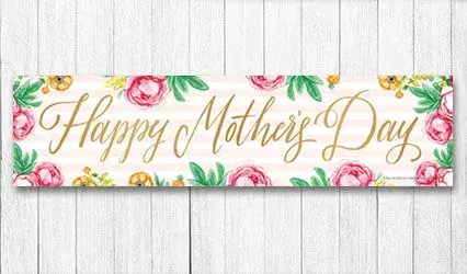 Shop 5 foot Personalized Mothers Day Banners