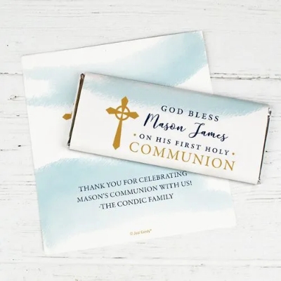 personalized first communion wrappers & boxes