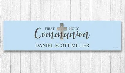 Shop 5 foot Personalized Communion Banners
