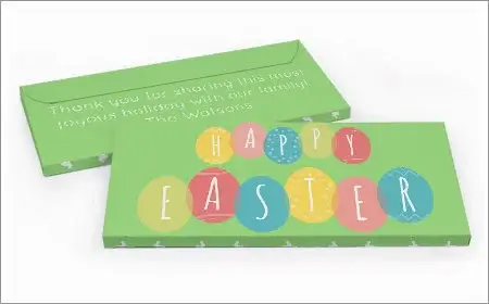 Personalized Easter Chocolate bar in a gift box