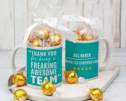 personalized business candy filledmugs