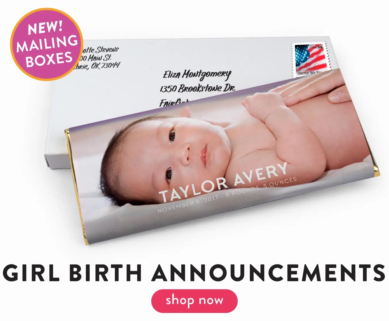 Shop Girl Birth Announcements
