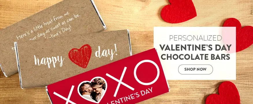 Personalized Valentine's day Chocolate Bars