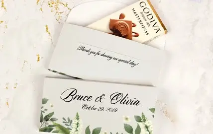 Godiva Wedding Chocolate Bar Favors