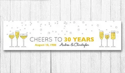 Shop Personalized 5 foot Anniversary Banners
