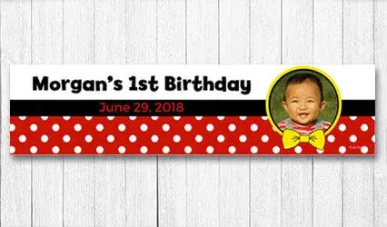 Shop Personalized First Birthday 5 foot banners