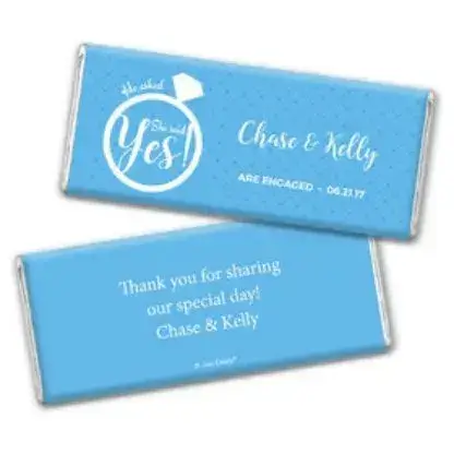personalized bridal shower chocolate bars