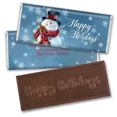 Personalized Christmas Embossed Chocolate Bars